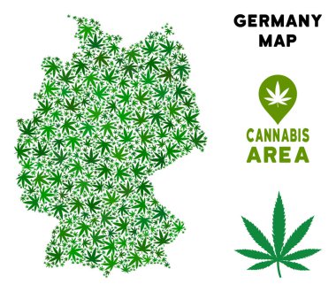 Vektör esrar mozaik Almanya Haritası