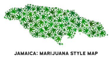 Vektör esrar mozaik Jamaika haritası