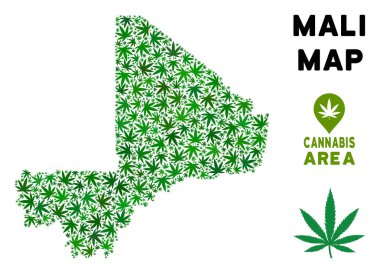 Vektör esrar kolaj Mali Haritası