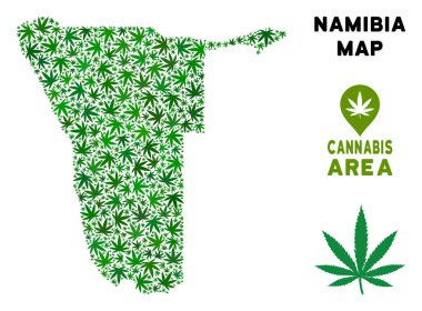 Vektör esrar kolaj Namibya Haritası