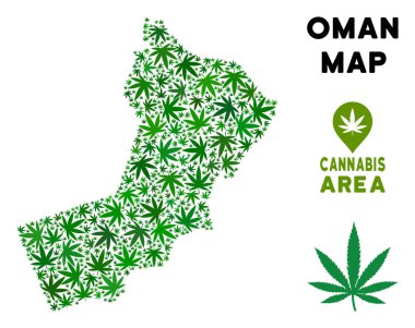 Vektör esrar kolaj Umman Haritası