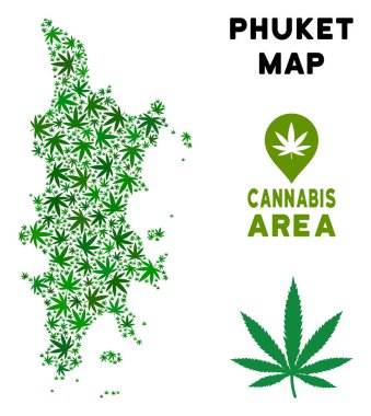 Vektör esrar kompozisyon Phuket göster