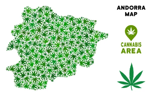 Vektör esrar kompozisyon Andorra Haritası