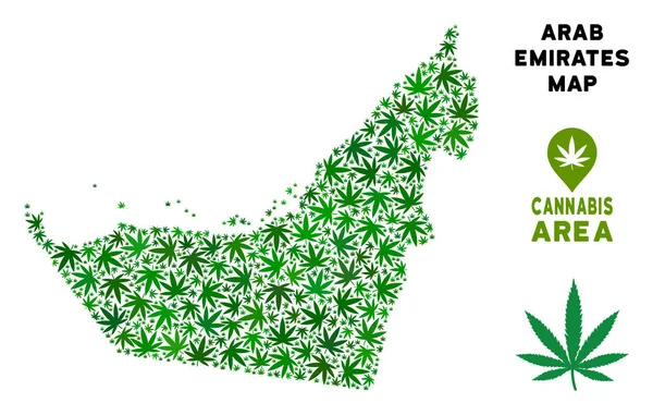 Vektör esrar mozaik Arap Emirlikleri harita