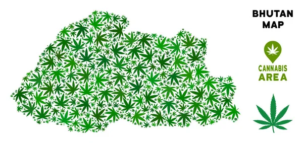 Vektör esrar kompozisyon Bhutan Haritası