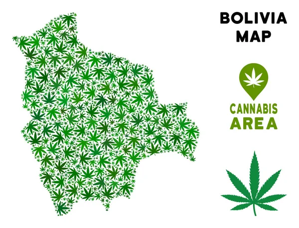 Vektör esrar kolaj Bolivya Haritası