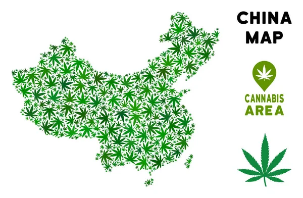 Vektör esrar kolaj Çin Haritası