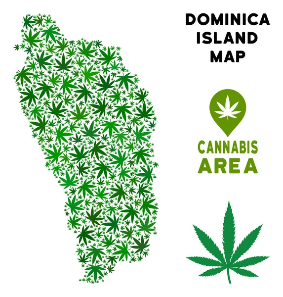Vektör esrar kolaj Dominica Ada Haritası
