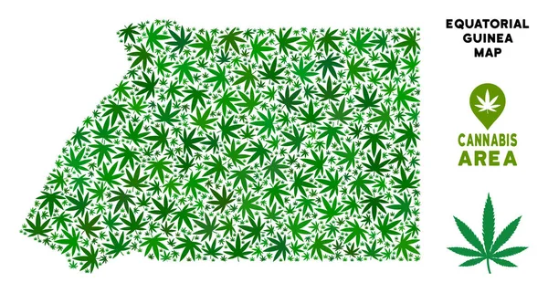 Vektör esrar kompozisyon Ekvator Ginesi harita