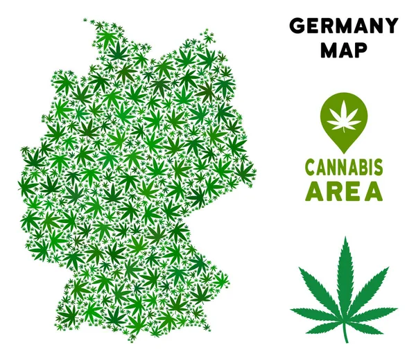 Vektör esrar mozaik Almanya Haritası