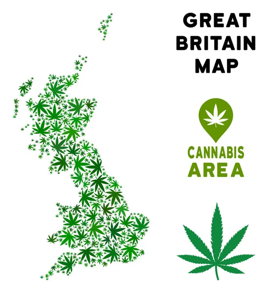 Vektör esrar kompozisyon Büyük Britanya harita