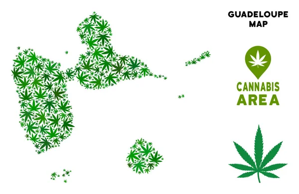 Vektör esrar kolaj Guadeloupe harita