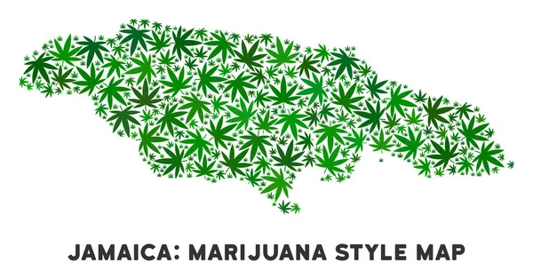 Vektör esrar mozaik Jamaika haritası