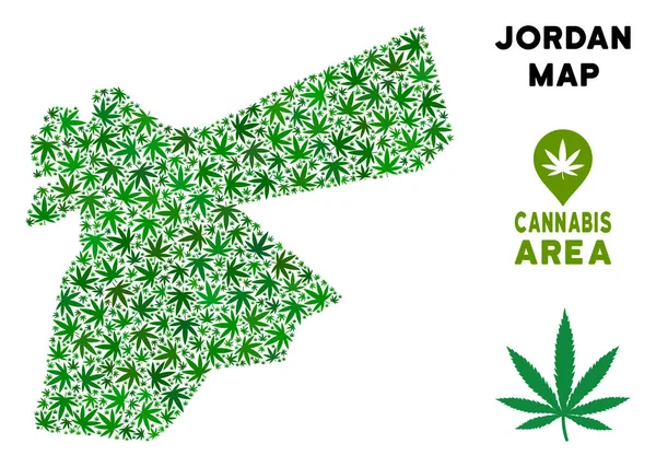 Vektör esrar kompozisyon Jordan harita