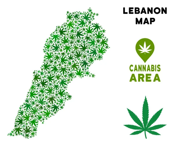 Vektör esrar mozaik Lübnan harita