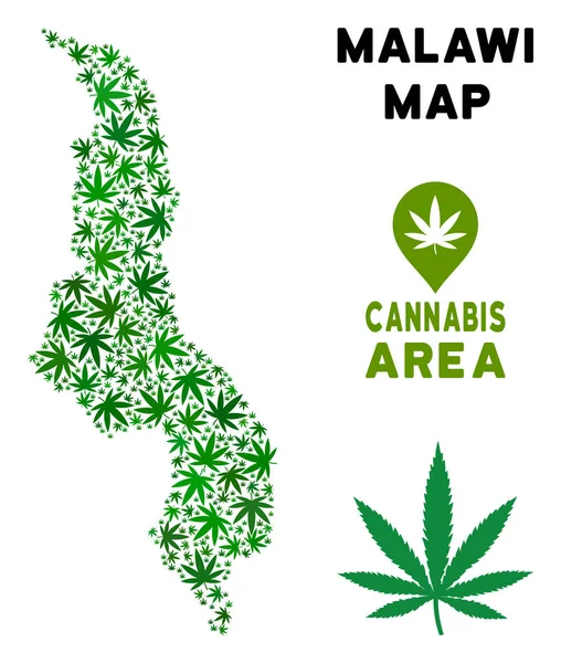 Vektör esrar kompozisyon Malavi Haritası