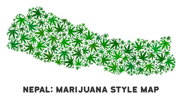 Vektör esrar kolaj Nepal Haritası