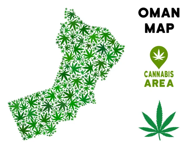 Vektör esrar kolaj Umman Haritası