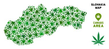 Vektör esrar kolaj Slovakya Haritası