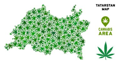 Vektör esrar kolaj Tataristan Haritası