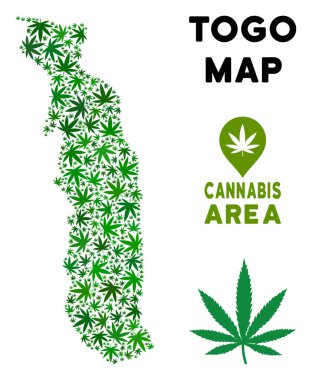 Vektör esrar kolaj Togo Haritası