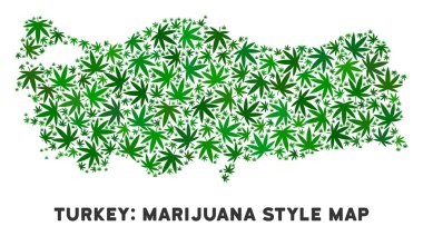 Vektör esrar mozaik Türkiye Haritası