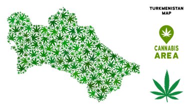 Vektör esrar kolaj Türkmenistan Haritası