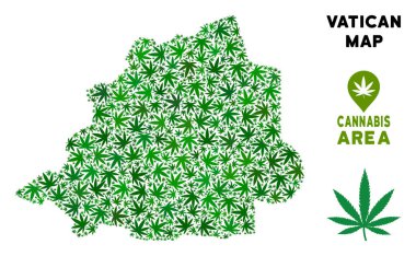 Vektör esrar kompozisyon Vatikan Haritası