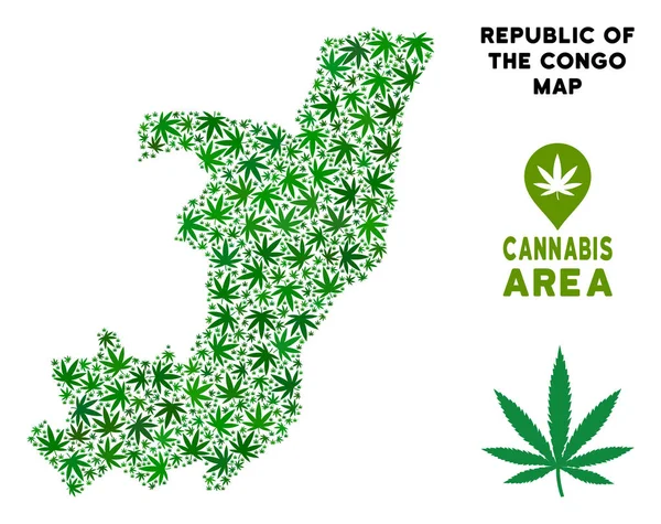 Vektör esrar mozaik Cumhuriyeti Kongo Haritası