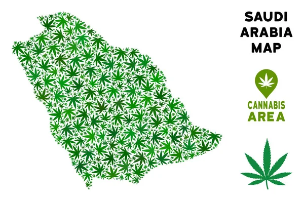 Vektör esrar mozaik Suudi Arabistan harita