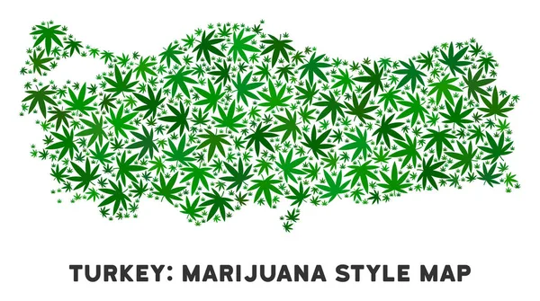 Vektör esrar mozaik Türkiye Haritası