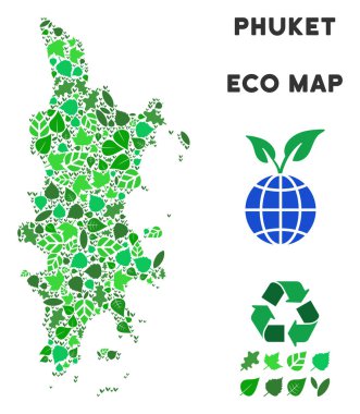 Vektör ekoloji yeşil kolaj Phuket göster