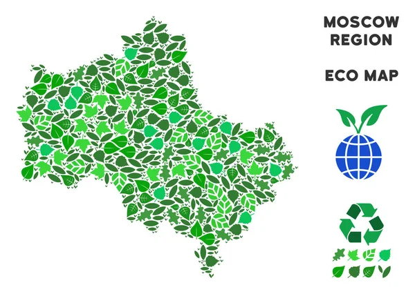 Vektör eko yeşil mozaik Moskova Oblast göster
