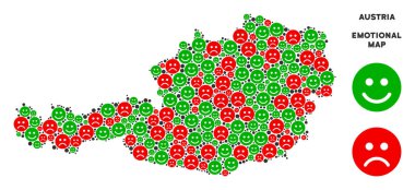 Vektör mutluluk Avusturya harita kolaj suratlar