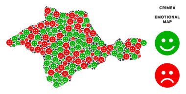 Vektör mutluluk Crimea harita kolaj suratlar