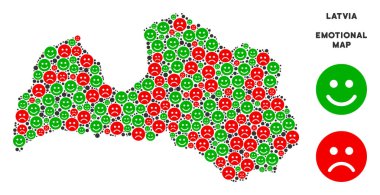 Vektör mutluluk Letonya harita kolaj Emojis