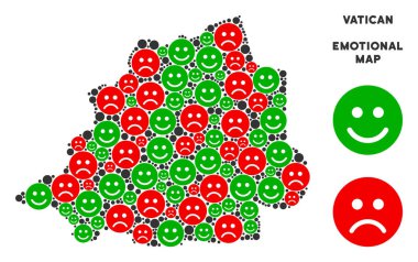 Vektör mutluluk Vatikan harita kolaj Emojis