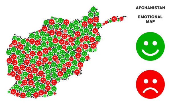 Vektör duygu Afganistan harita kolaj Emojis