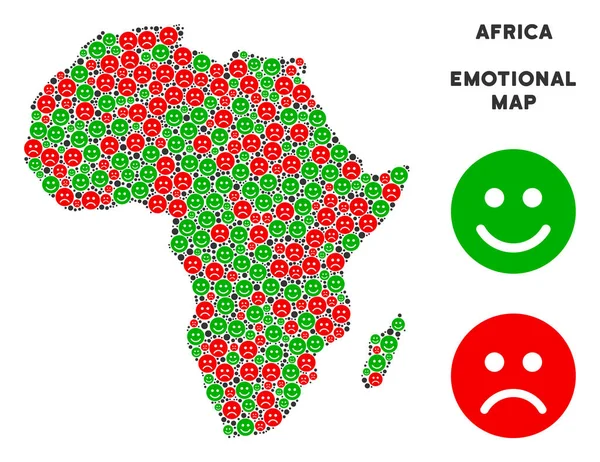 Vektör duygu Afrika harita mozaik suratlar