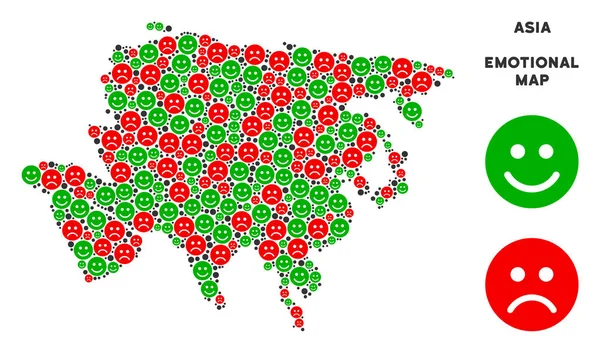 Vektör duygu Asya harita kolaj Emojis