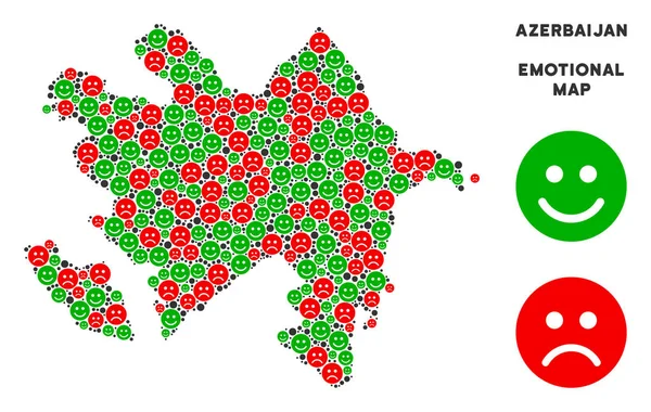 Vektör duygu Azerbaycan harita kolaj Emojis