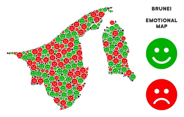 Vektör duygu Brunei harita kolaj suratlar