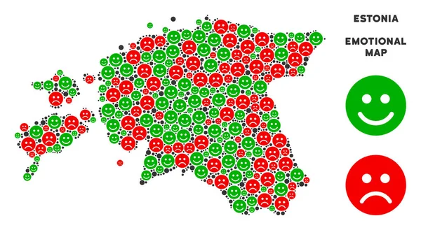 Vektör duygusal Estonya harita kolaj suratlar