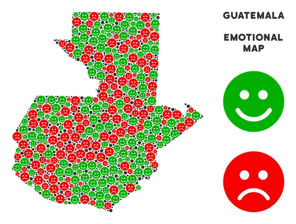 Vektör duygu Guatemala harita kolaj suratlar