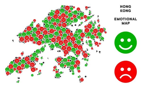 Vektör mutluluk Hong Kong harita kompozisyon suratlar