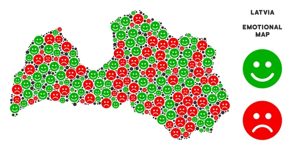 Vektör mutluluk Letonya harita kolaj Emojis