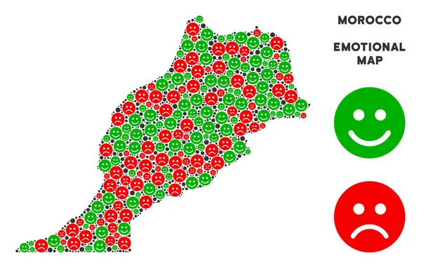 Vektör mutluluk Fas harita kolaj Emojis
