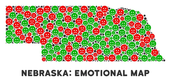 Emojis vektör mutluluk Nebraska eyalet harita kolaj