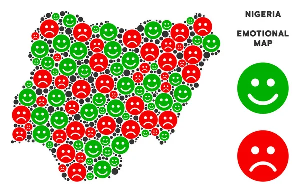 Vektör duygusal Nijerya harita kolaj suratlar