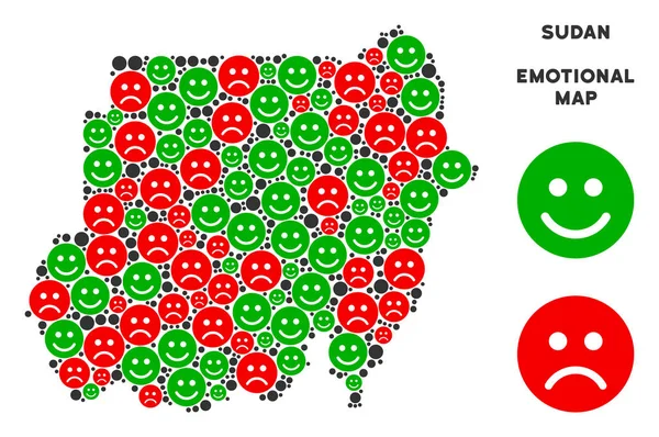 Vektör duygusal Sudan harita kolaj suratlar